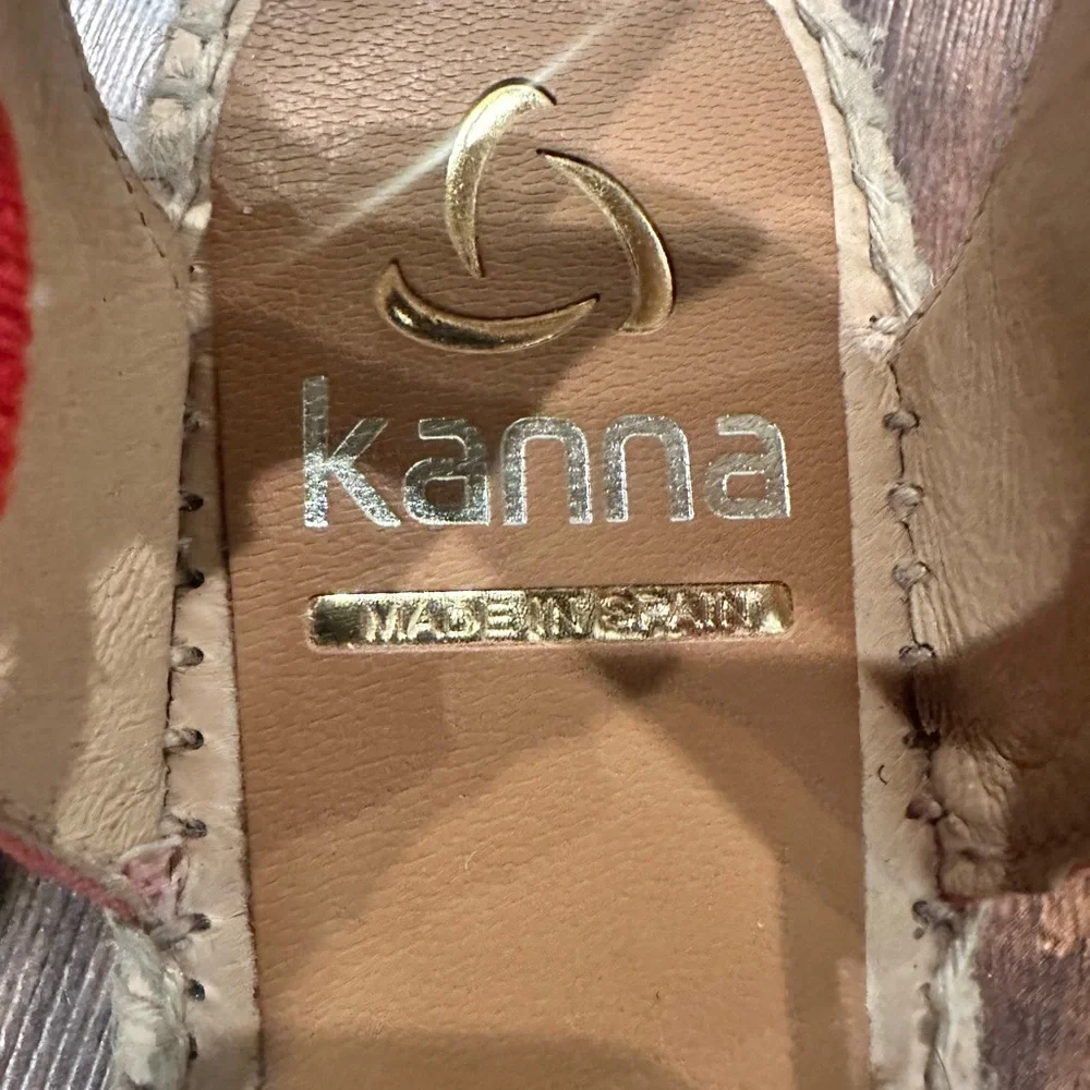Kanna Pink Floral Embroidered Strappy Espadrilles Flats Sandals Spain Size 39 8